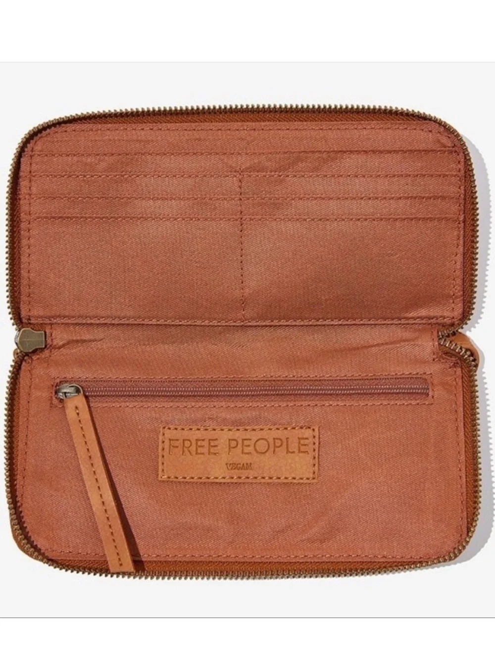 Free People Distressed Vegan Leather Wallet - Picture 8 of 12